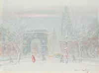 Washington Square Looking Up Fifth Avenue