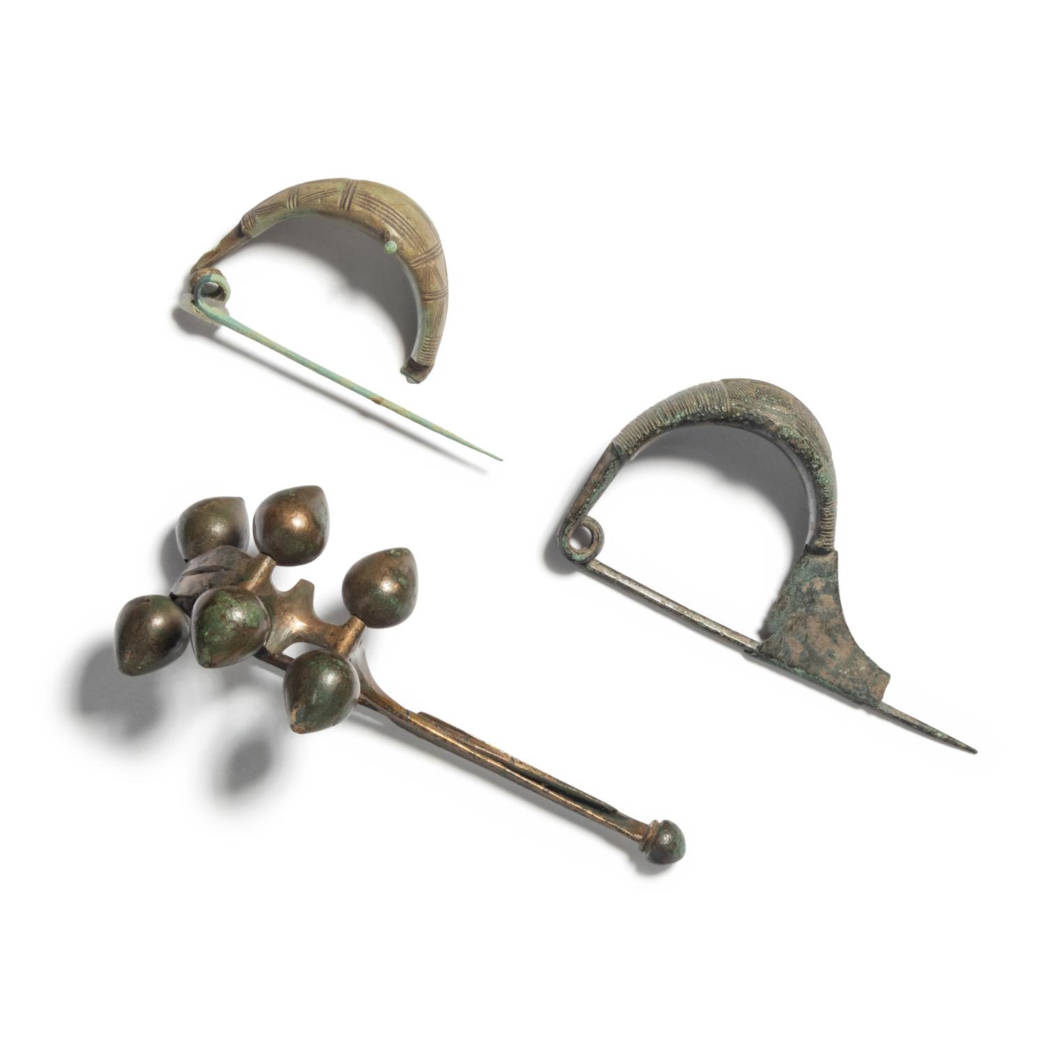Three Greco-Roman Bronze Fibulae