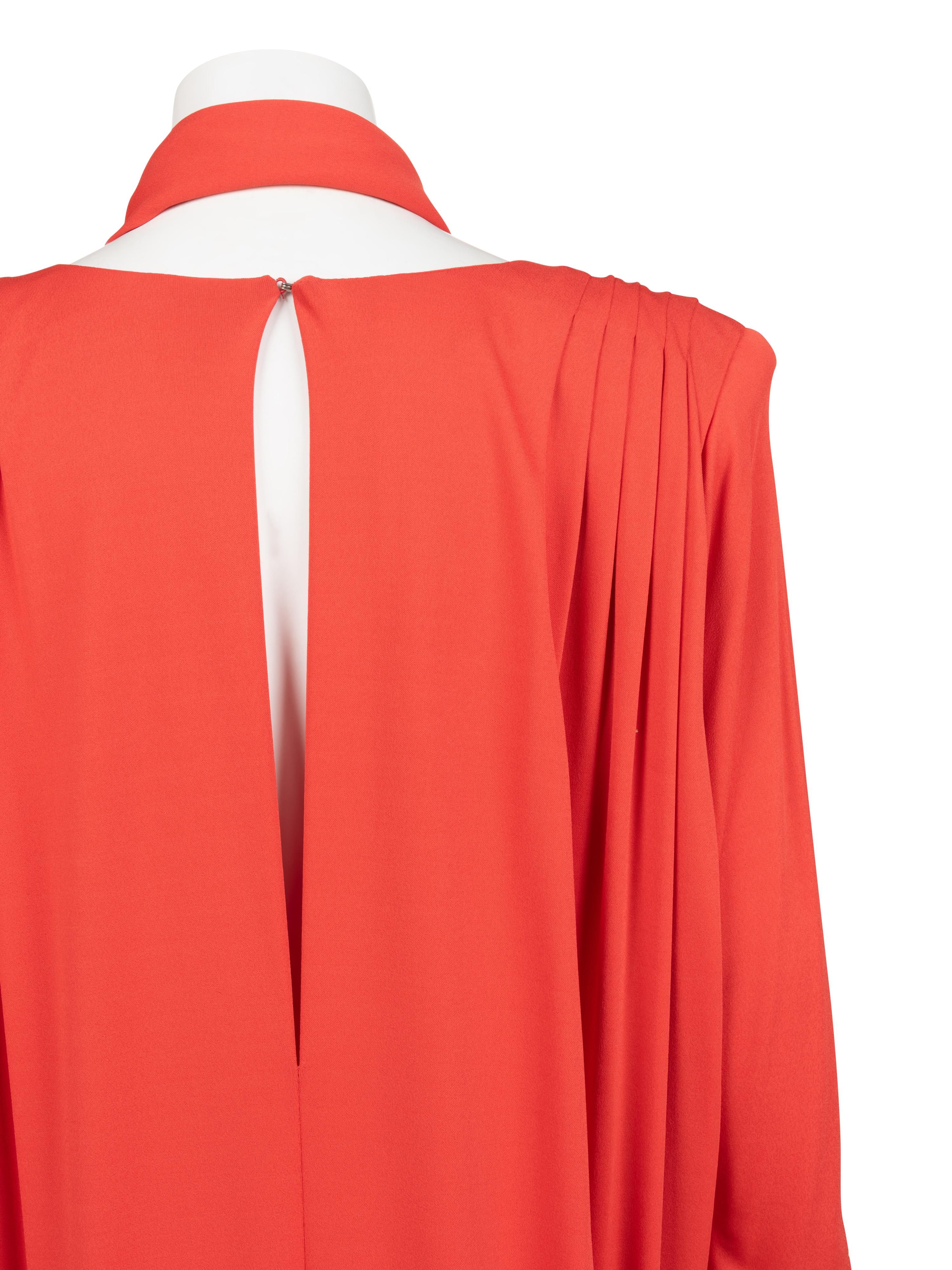 Givenchy Haute Couture Ruched Sleeve Dress, 1980-90s