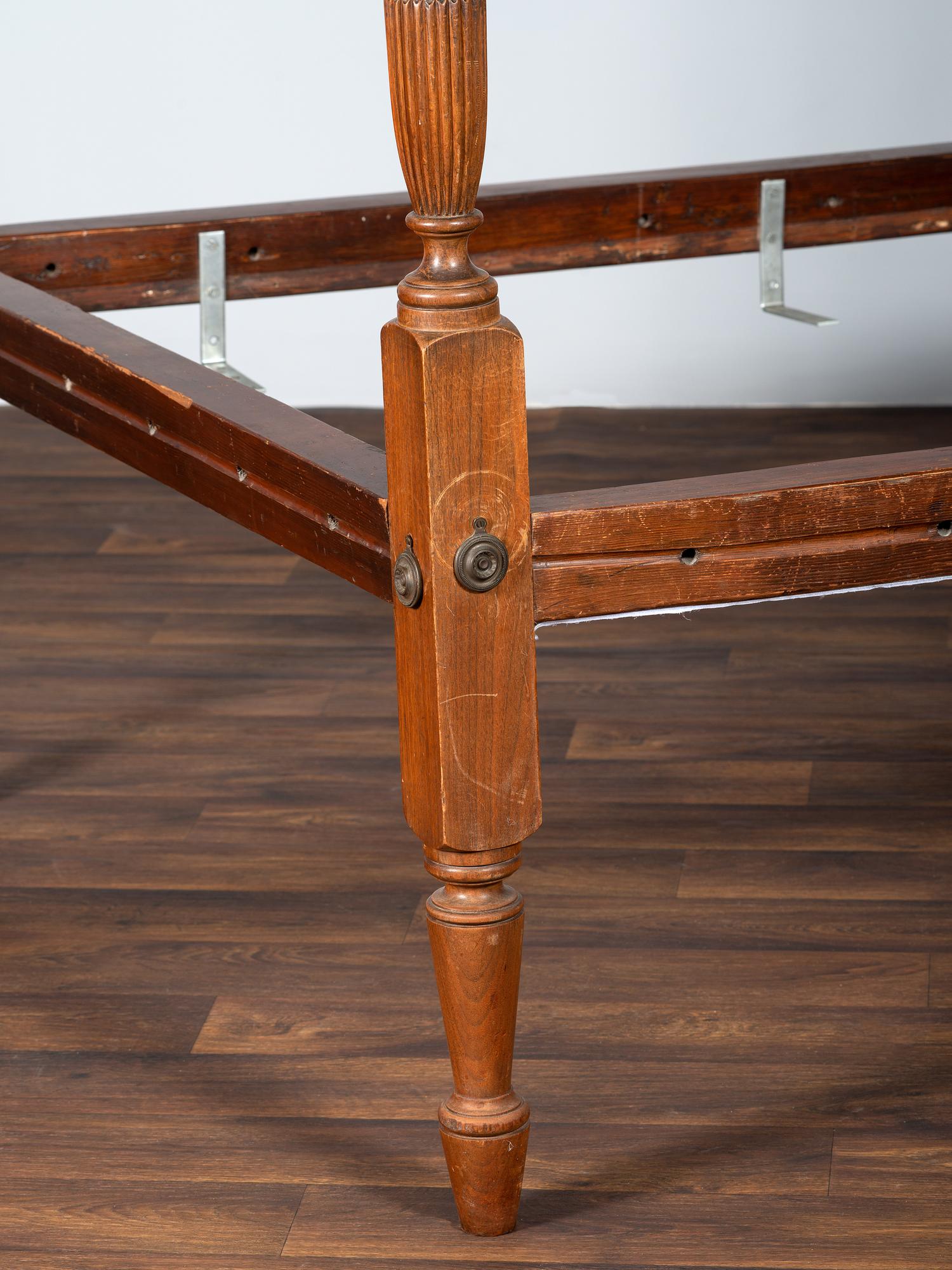 A Federal Carved Walnut Four-Post Tester Bed