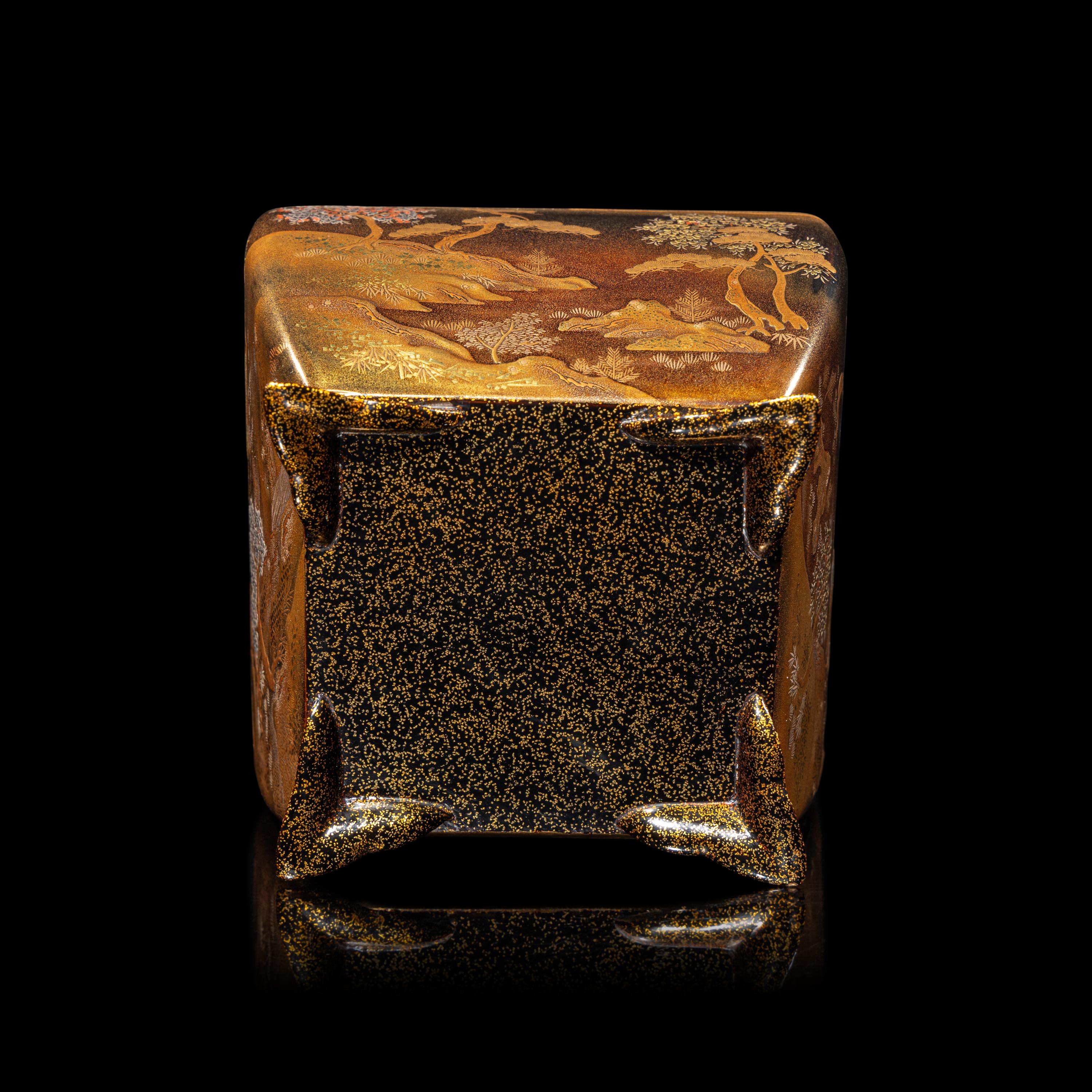 A Japanese Gold Lacquer Incense Burner, Koro, 19th Century