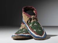 Sioux Beaded Hide Moccasins