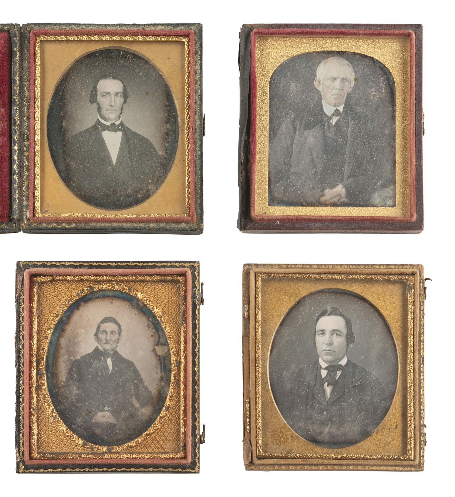 [EARLY PHOTOGRAPHY]. 26 sixth plate daguerreotypes of mature gentlemen.