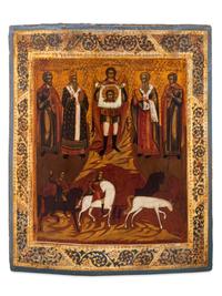 Russian Icon of Flor and Lavar — 19TH CENTURY