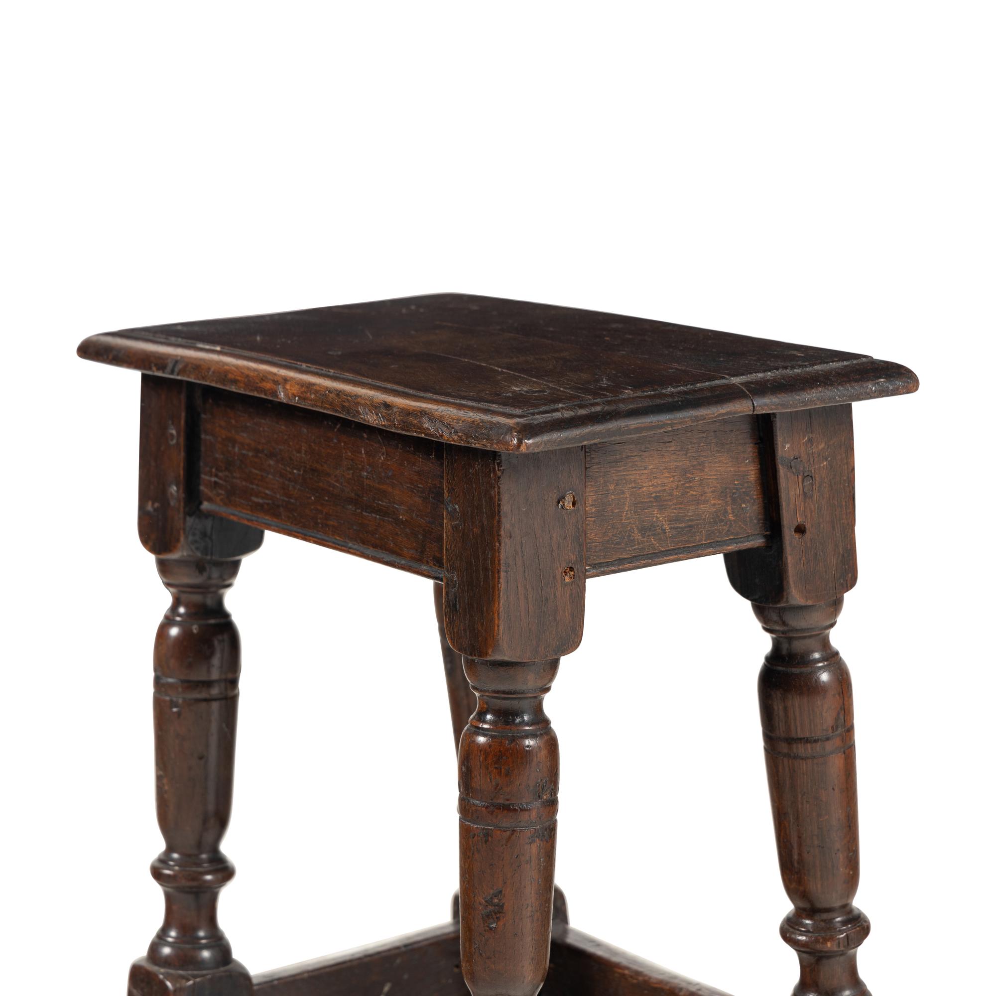 An English Oak Joined Stool
