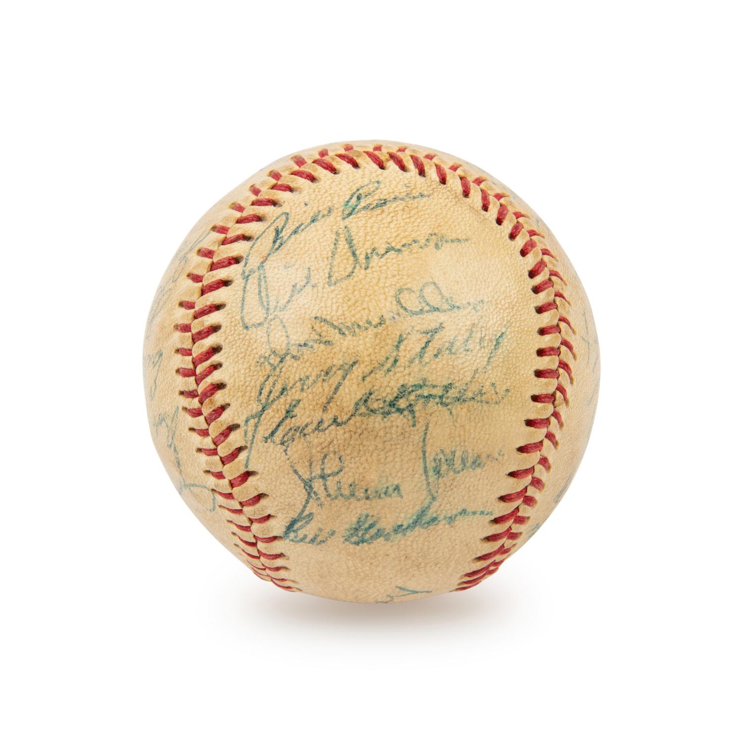 A 1958 Chicago White Sox Team Signed Autograph Baseball Including Nellie Fox (Beckett Authentication Services) - 29 Signatures