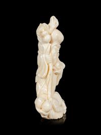 A White Coral Figure of Shoulao