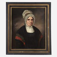American School (19th Century) Portrait of a Lady in a Bonnet