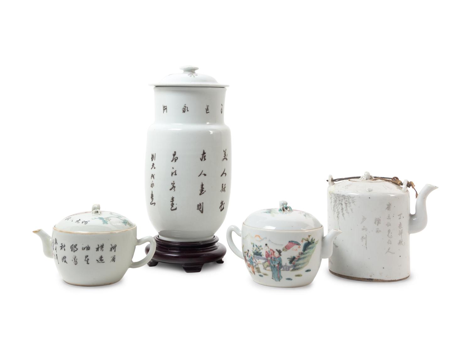 Four Porcelain Articles