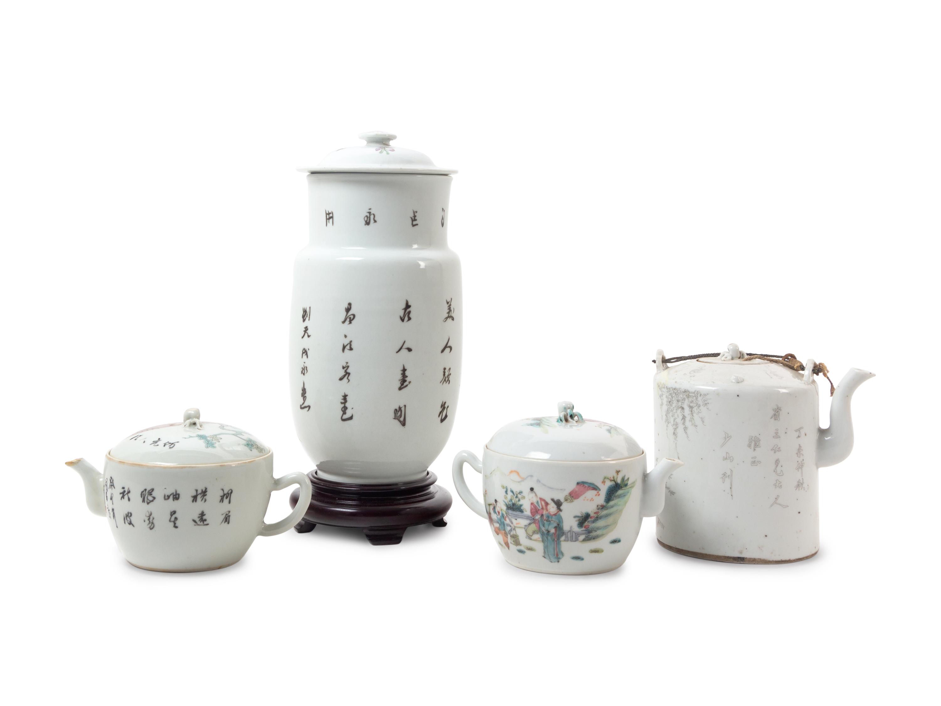 Four Porcelain Articles
