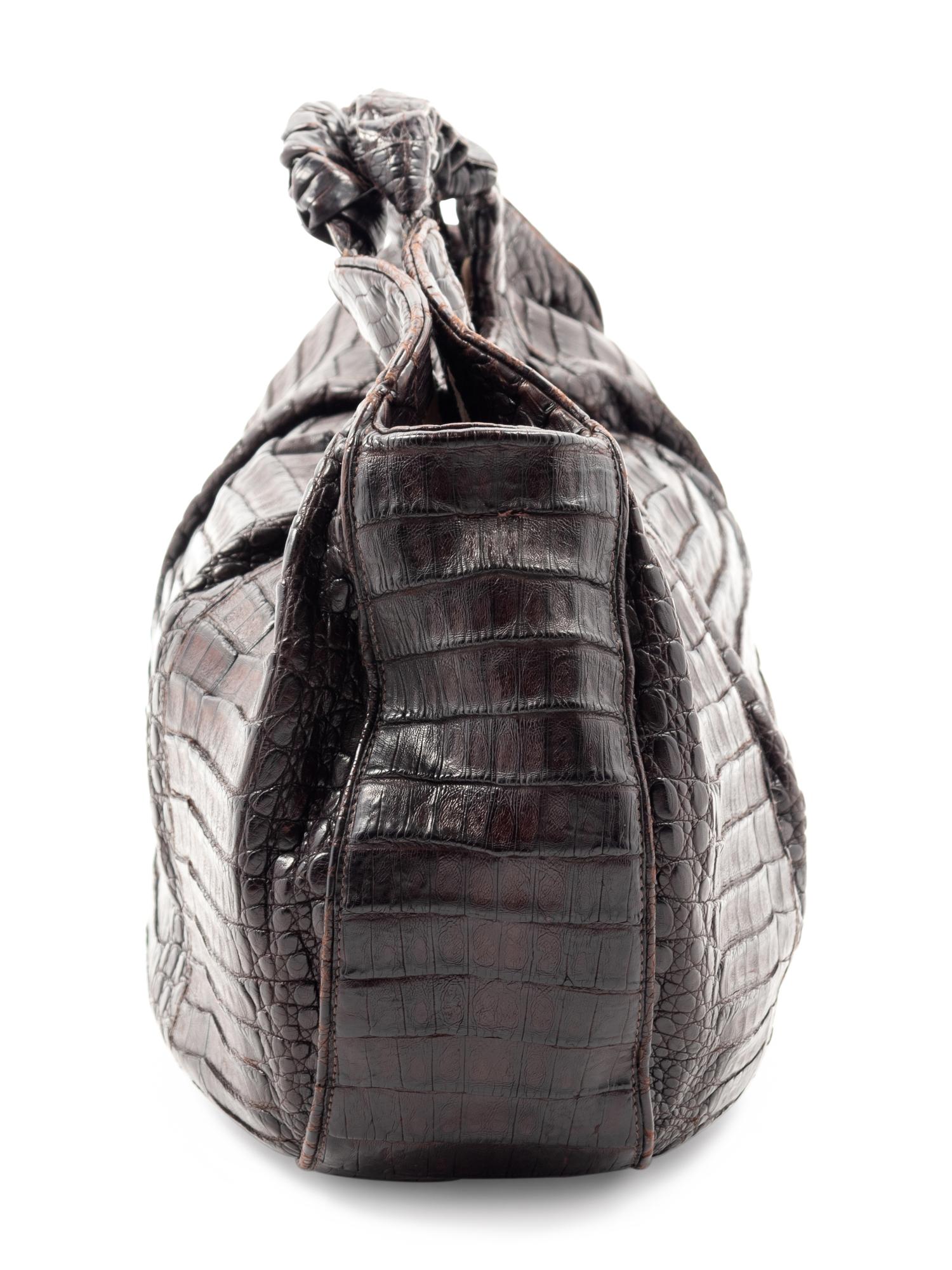 Nancy Gonzalez Crocodile Hobo Bag, 1990-2000s