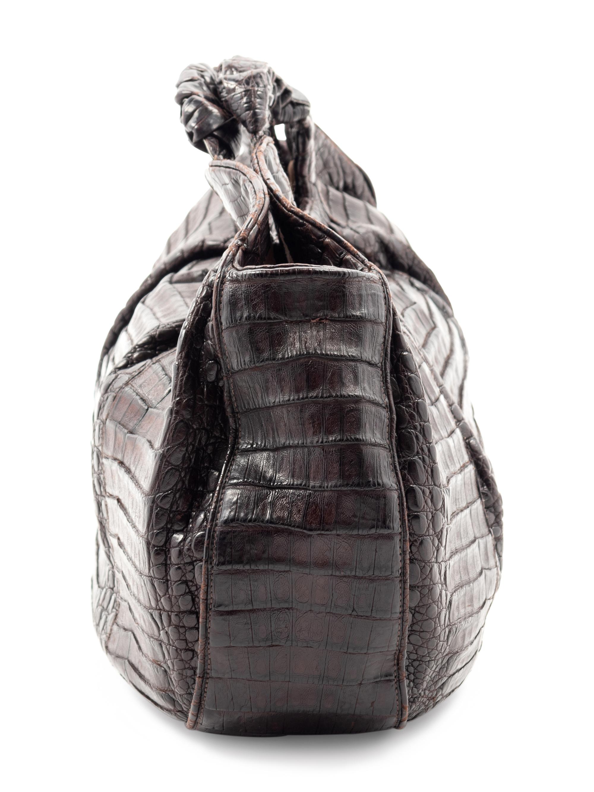 Nancy Gonzalez Crocodile Hobo Bag, 1990-2000s