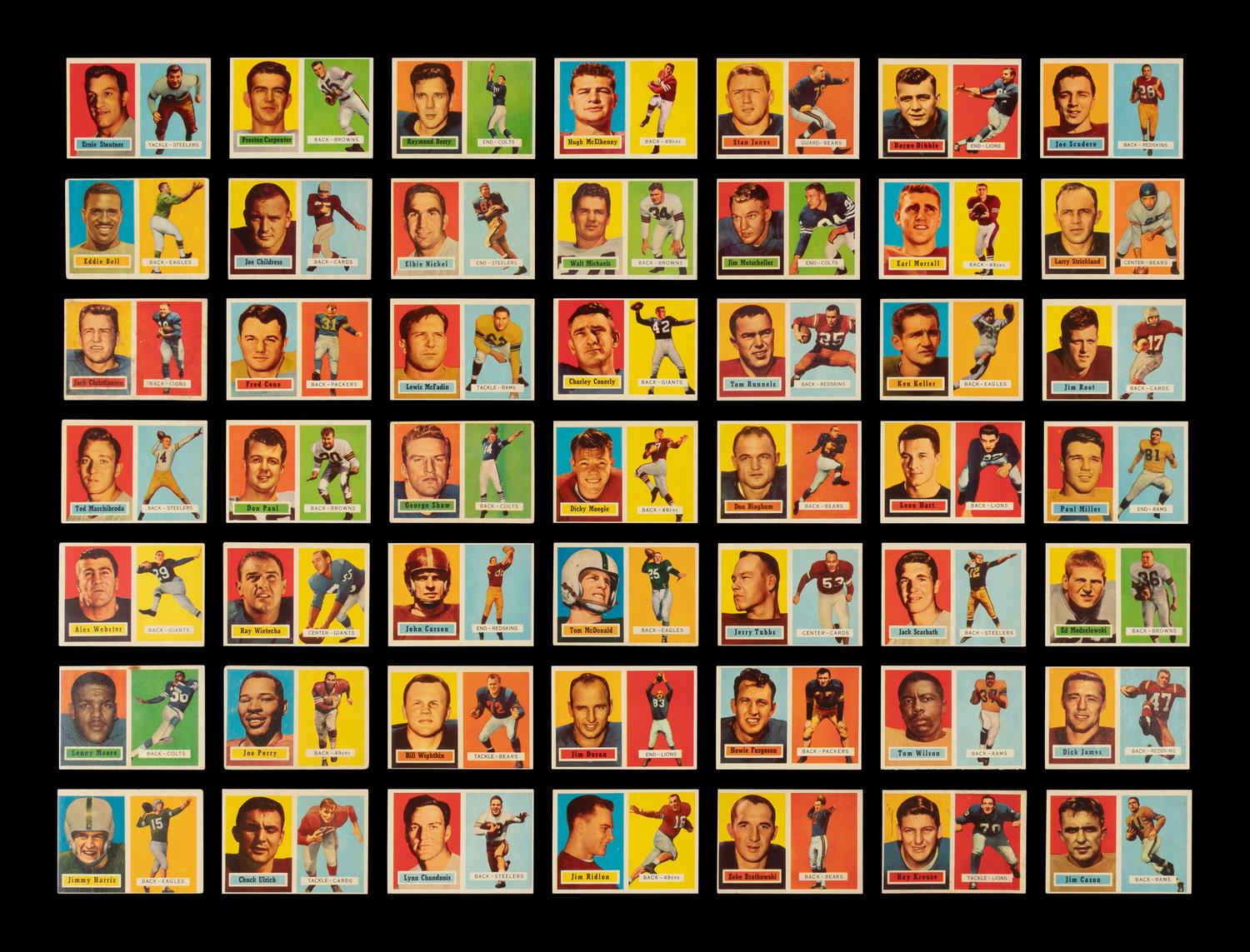 A Near Set of 1957 Topps Football Cards (150/154)
