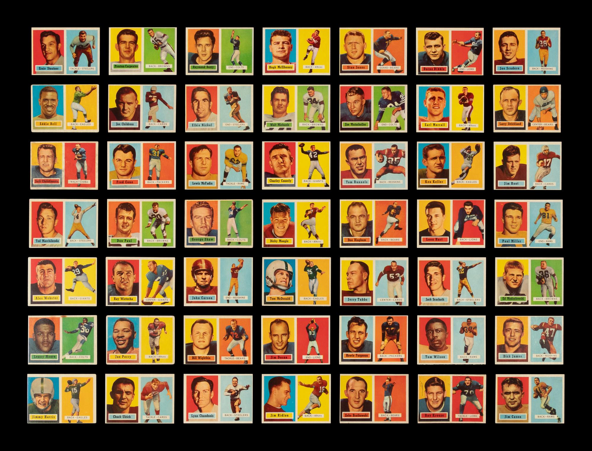 A Near Set of 1957 Topps Football Cards (150/154)