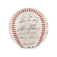 A 1964 San Francisco Giants Team Signed Autograph Baseball Featuring Willie Mays and Multiple Hall of Famers (PSA Letter of Authenticity),