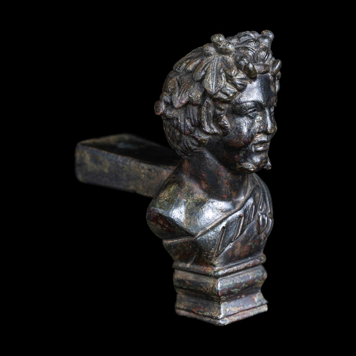 A Roman Bronze Support in the Form of a Satyr's Bust