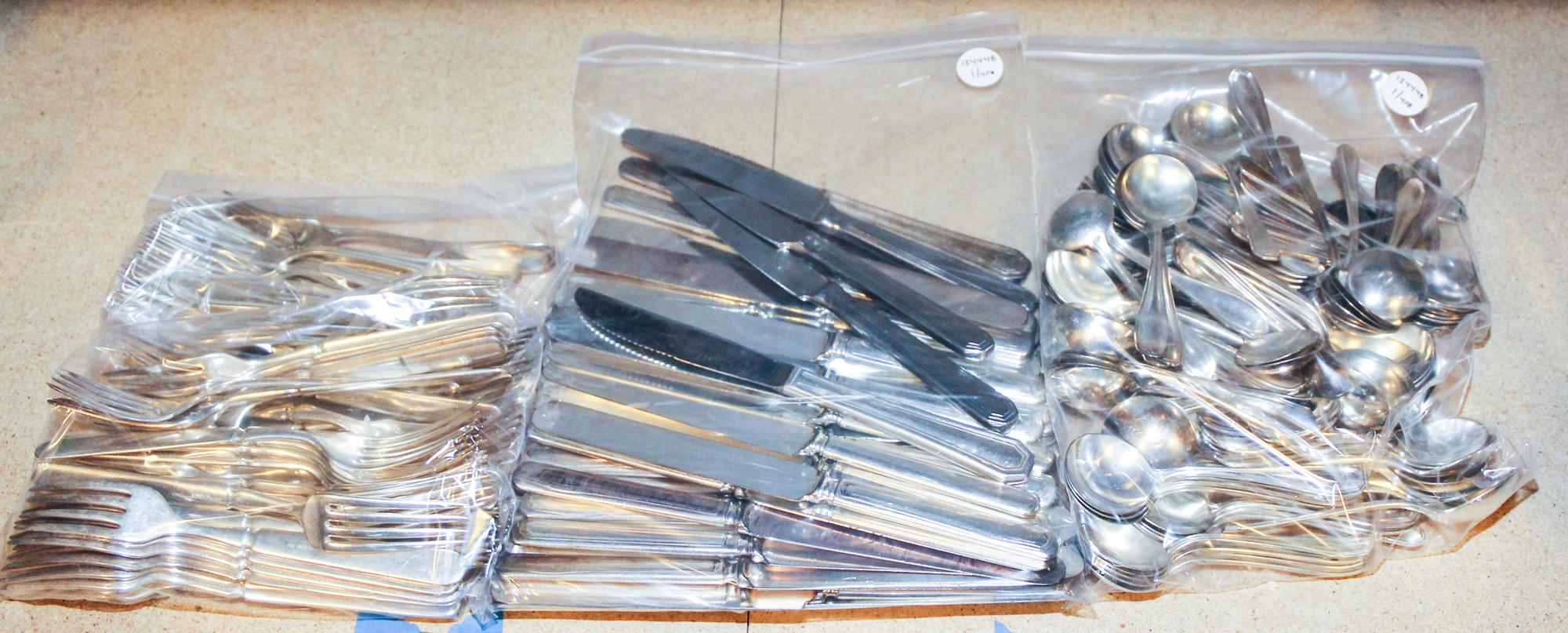 A Collection of American Flatware, various makers and patterns, comprising: 237 dinner knives 52 dinner forks 33 salad forks 14 cocktai