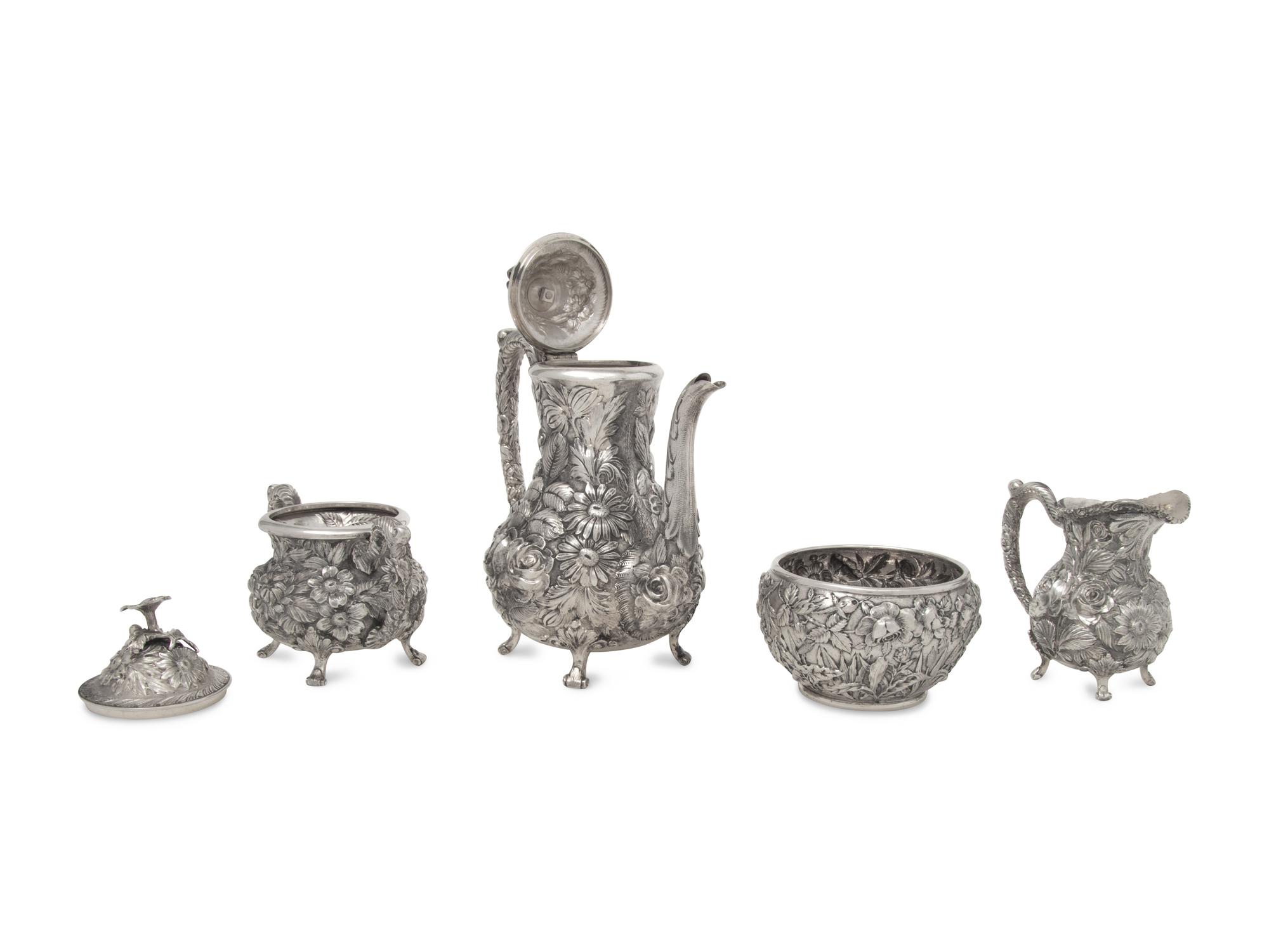 An American Silver Three-Piece Tea Service