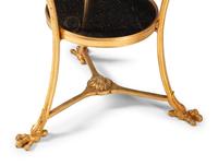 A Pair of Empire Style Gilt Bronze and Granite Side Tables