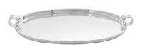 A Danish Silver Tray, Hans Hansen, Copenhagen, with applied loop handles.