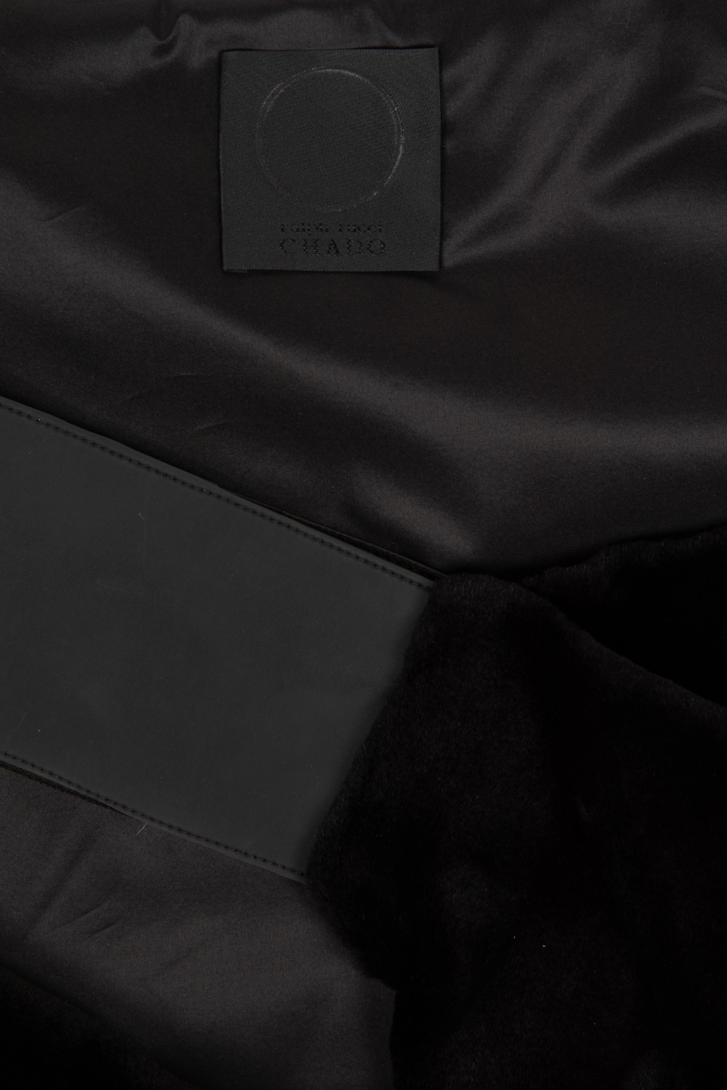 Four Ralph Rucci Fur Pieces: One Coyote Muff, Two Chinchilla Scarves, and One Mink Wrap
