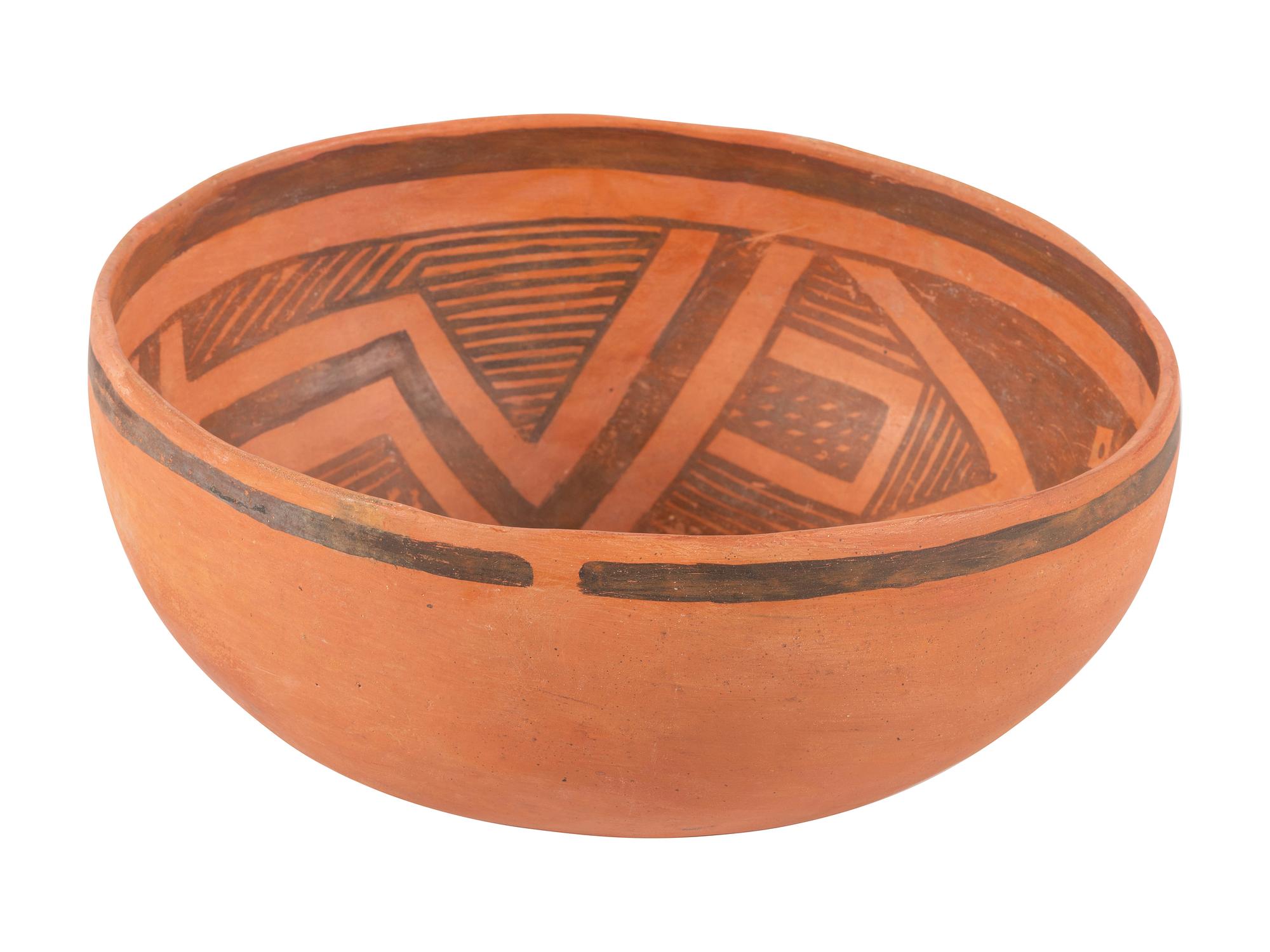 Ancestral Pueblo Redware Pottery Bowl
