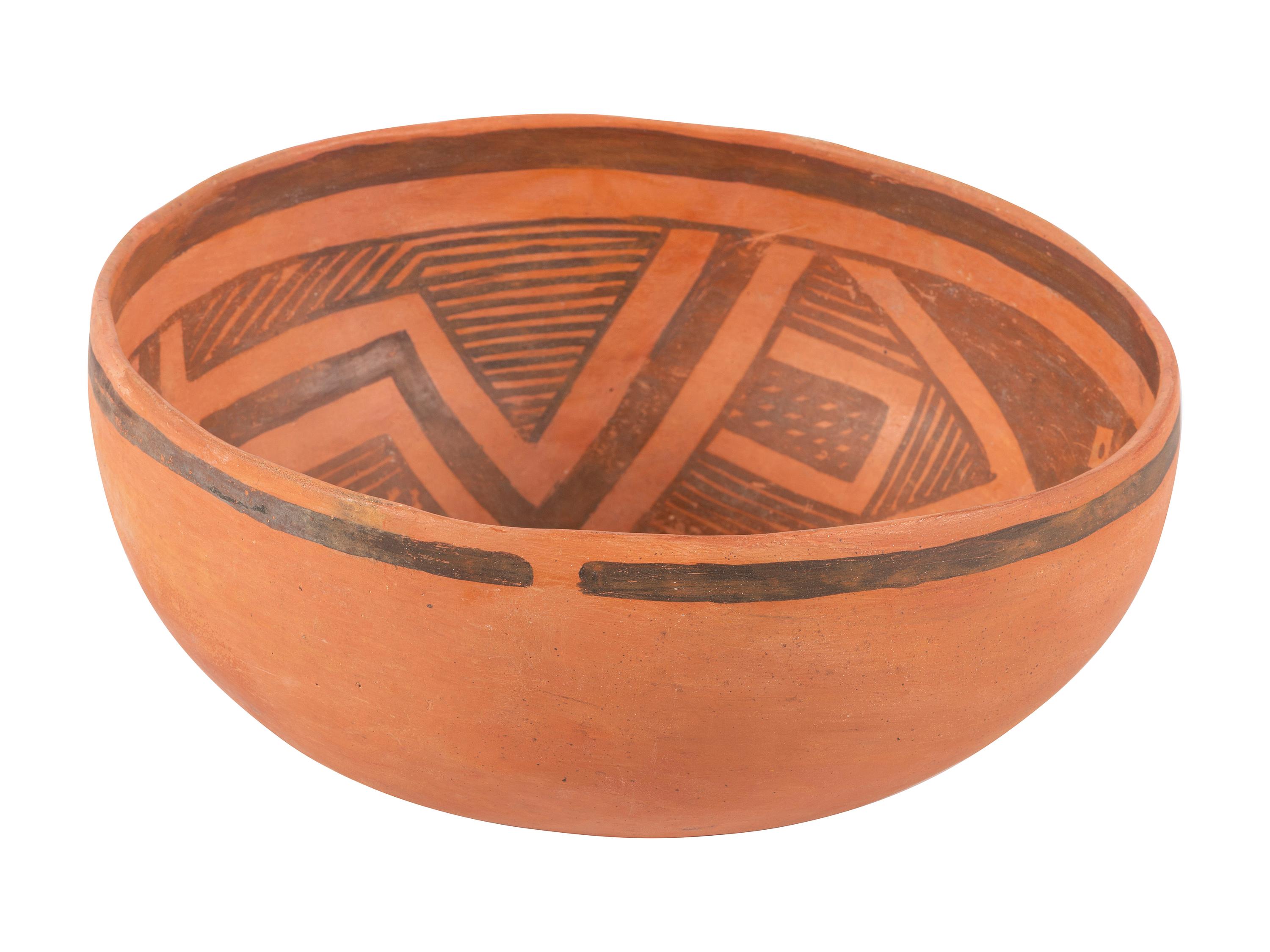Ancestral Pueblo Redware Pottery Bowl