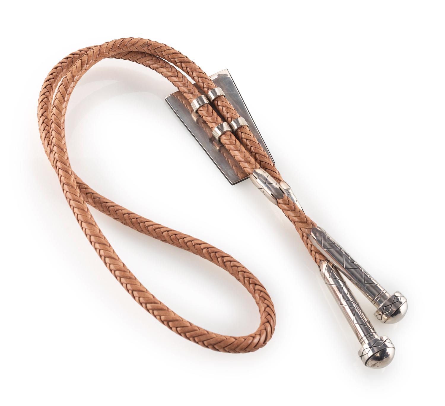 Sterling Silver and Mosaic Inlay Bolo Tie