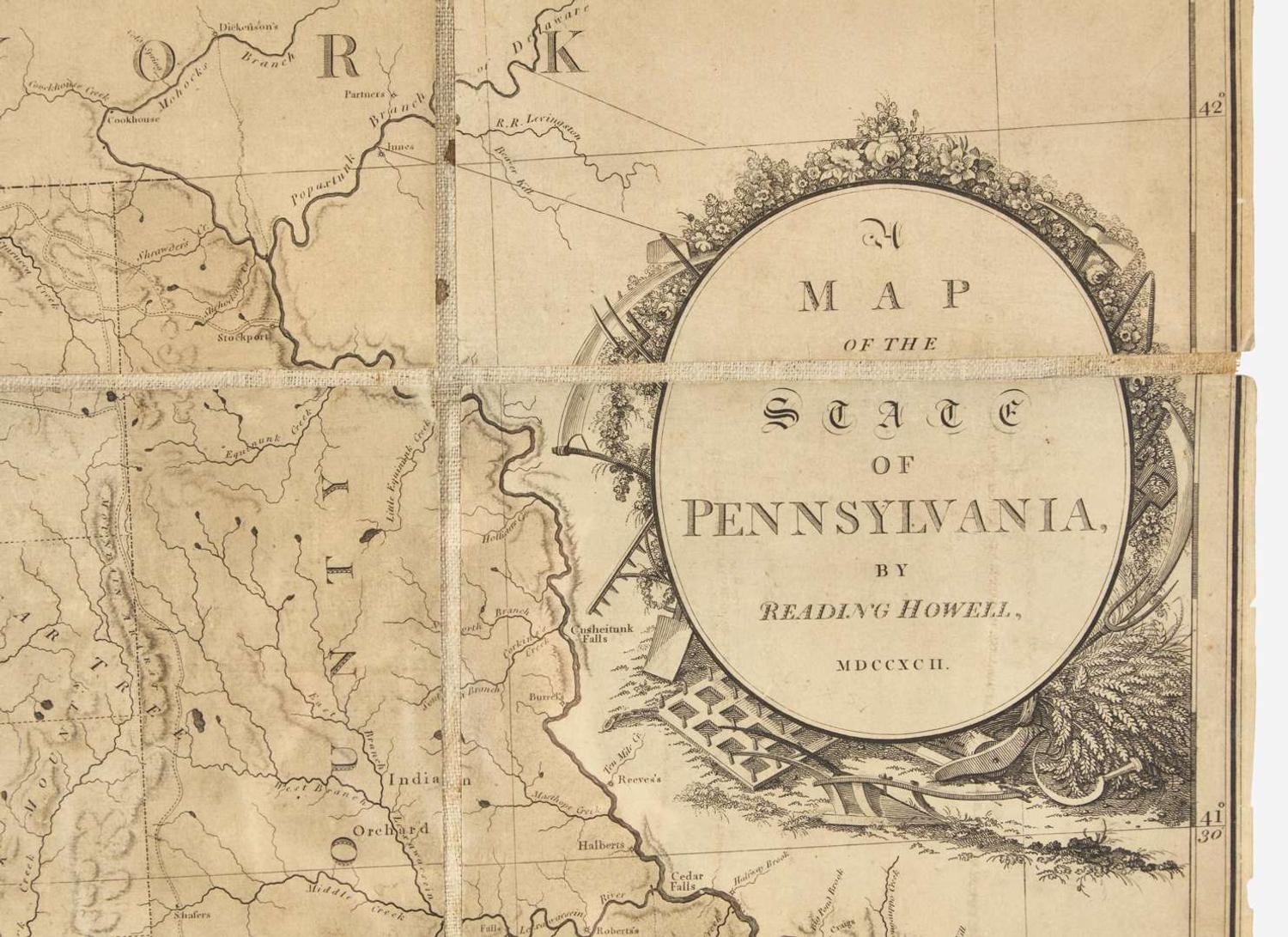 [Philadelphia & Pennsylvania] Howell, Reading: A Map Of The State Of Pennsylvania