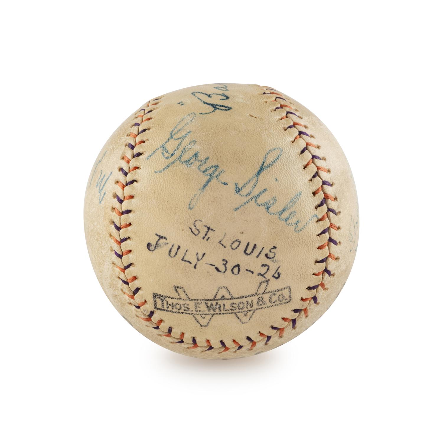 A 1926 New York Yankees Multi Signed Autograph Baseball Featuring Babe Ruth and Lou Gehrig (Beckett Authentication Services)
