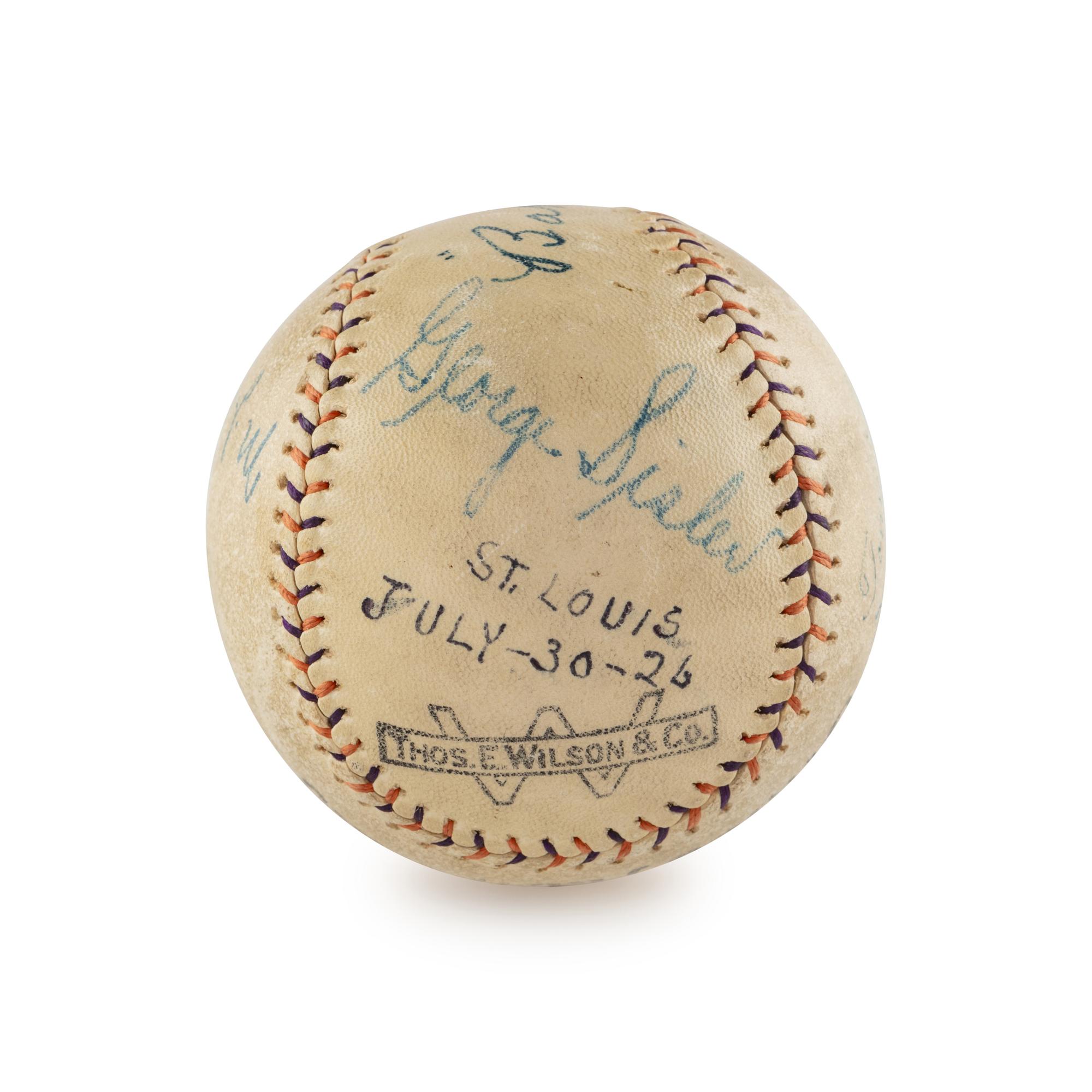 A 1926 New York Yankees Multi Signed Autograph Baseball Featuring Babe Ruth and Lou Gehrig (Beckett Authentication Services)