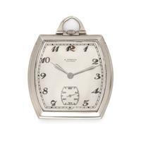 E. Gubelin Lucerne, 18K White Gold Open Face Pocket Watch,