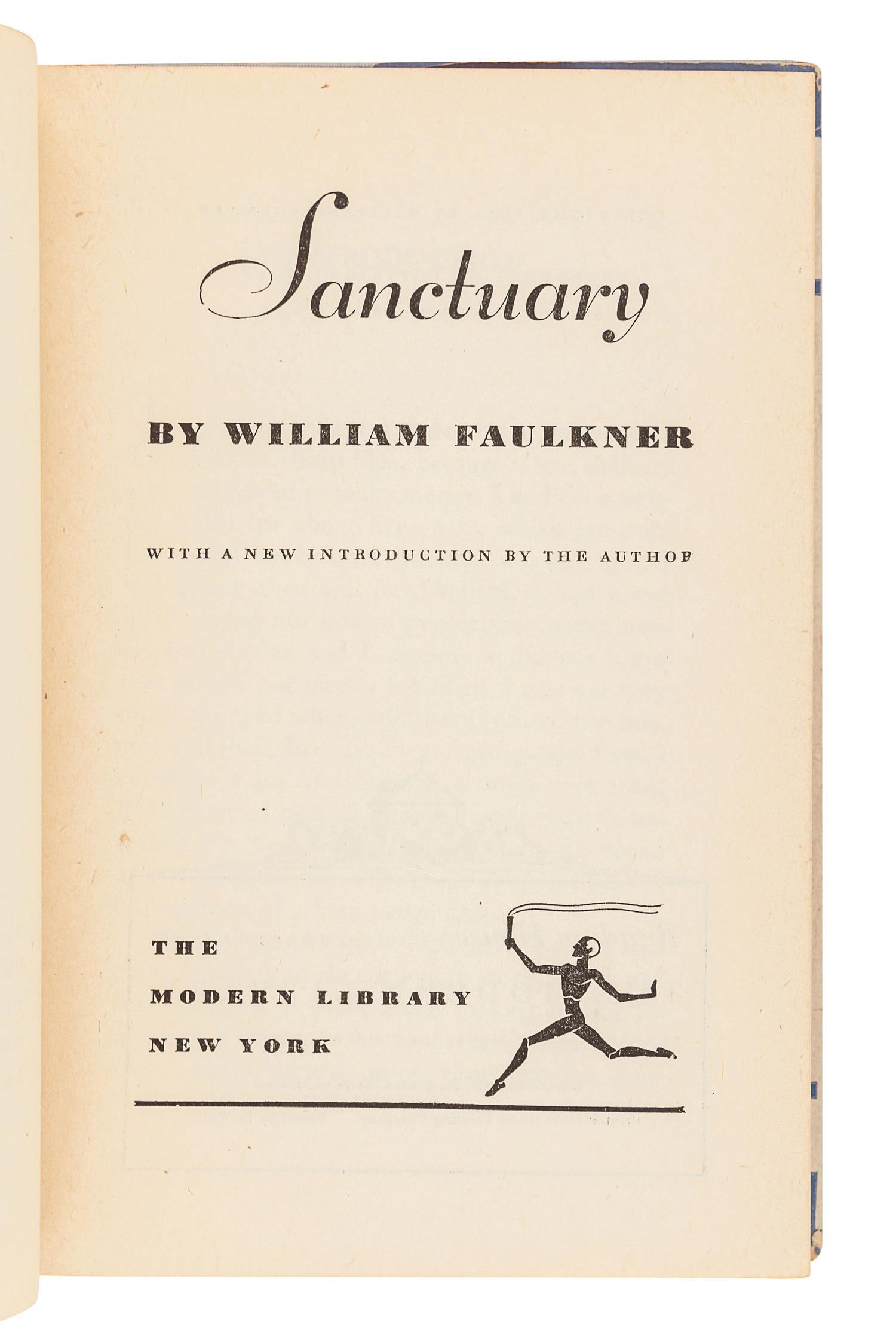 FAULKNER, William (1897-1962). A group of FIRST ENGLISH EDITIONS or later American printings of Faulkner's works, comprising: