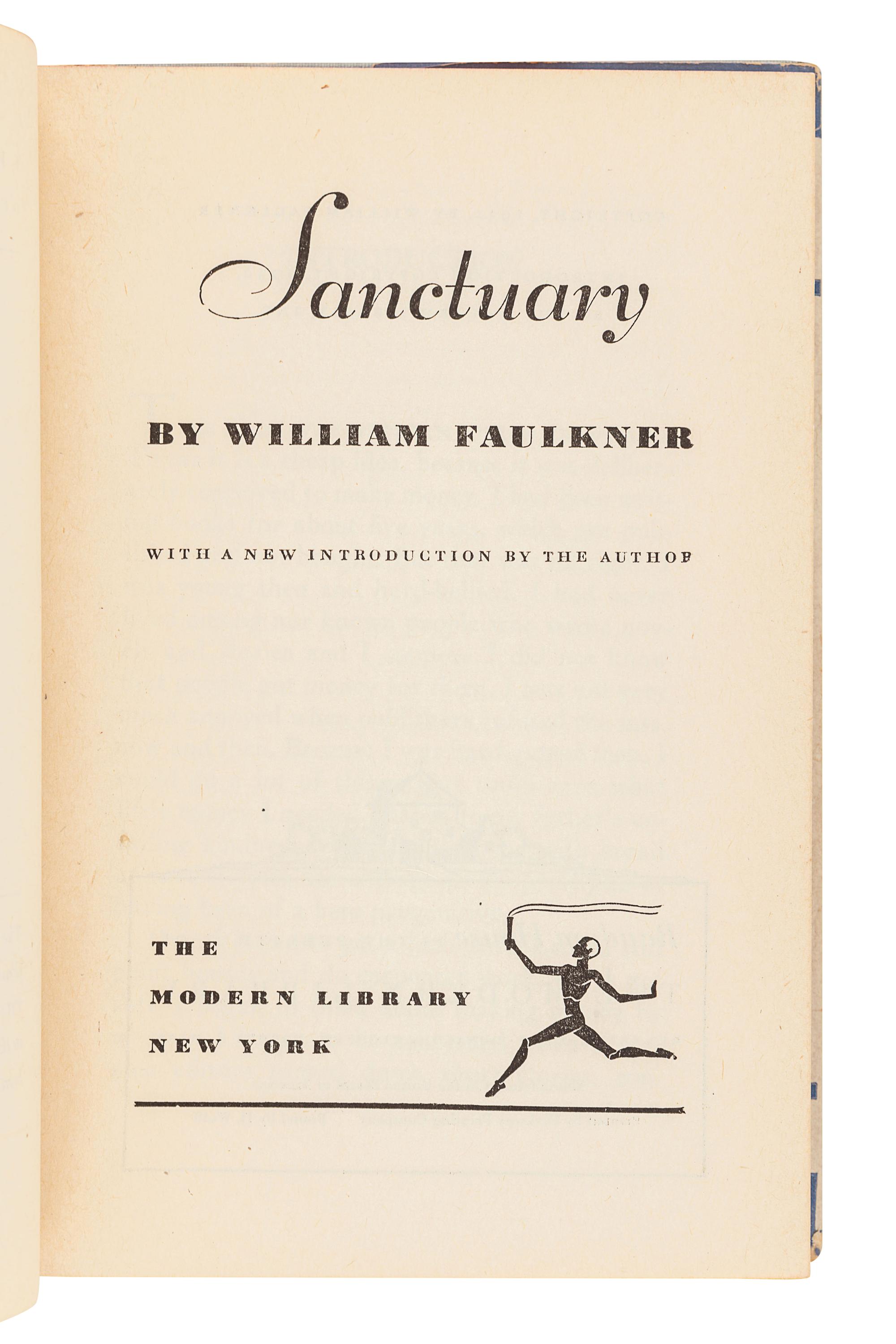 FAULKNER, William (1897-1962). A group of FIRST ENGLISH EDITIONS or later American printings of Faulkner's works, comprising: