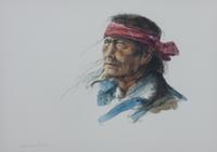 Mike Larsen, (American, b. 1945), Portrait of a Native American, 1979