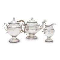An Assembled Federal Coin Silver Tea Service