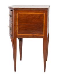 A George III Fan-Inlaid Mahogany Bow-Front Server