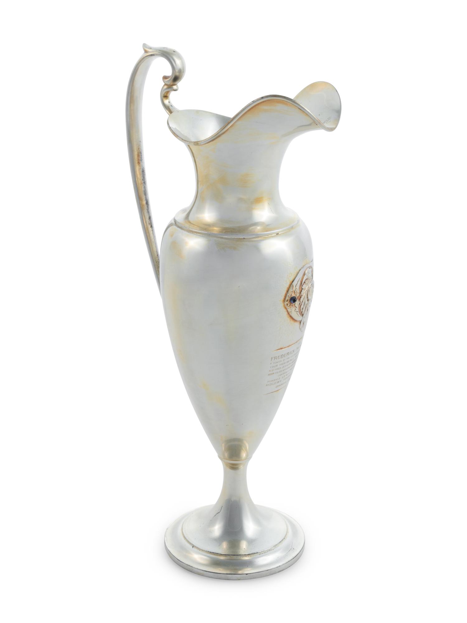 A Large American Silver Presentation Ewer