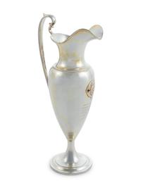A Large American Silver Presentation Ewer