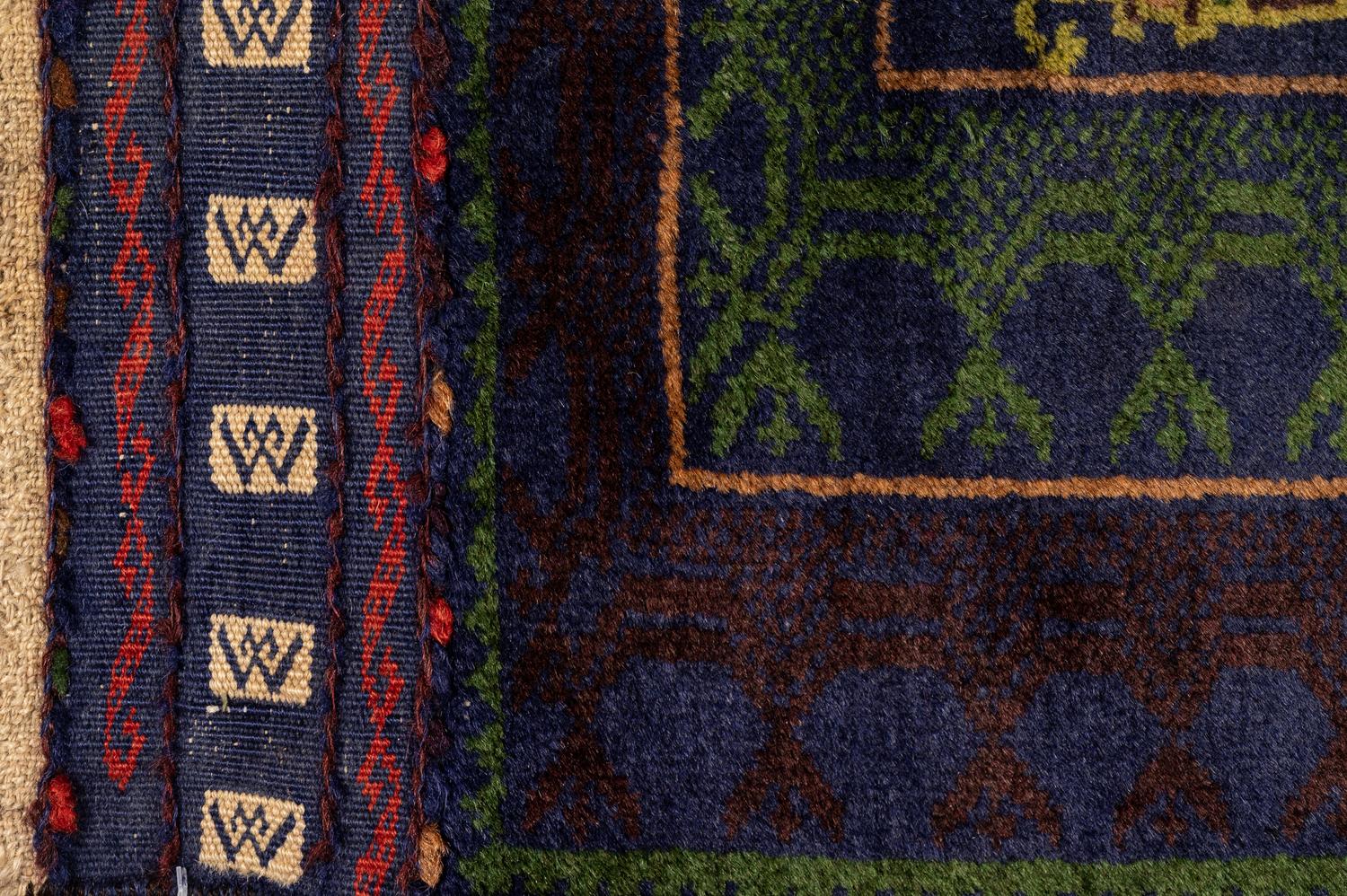 Four Turkish Wool Mats and a Baluch Design Wool Mat