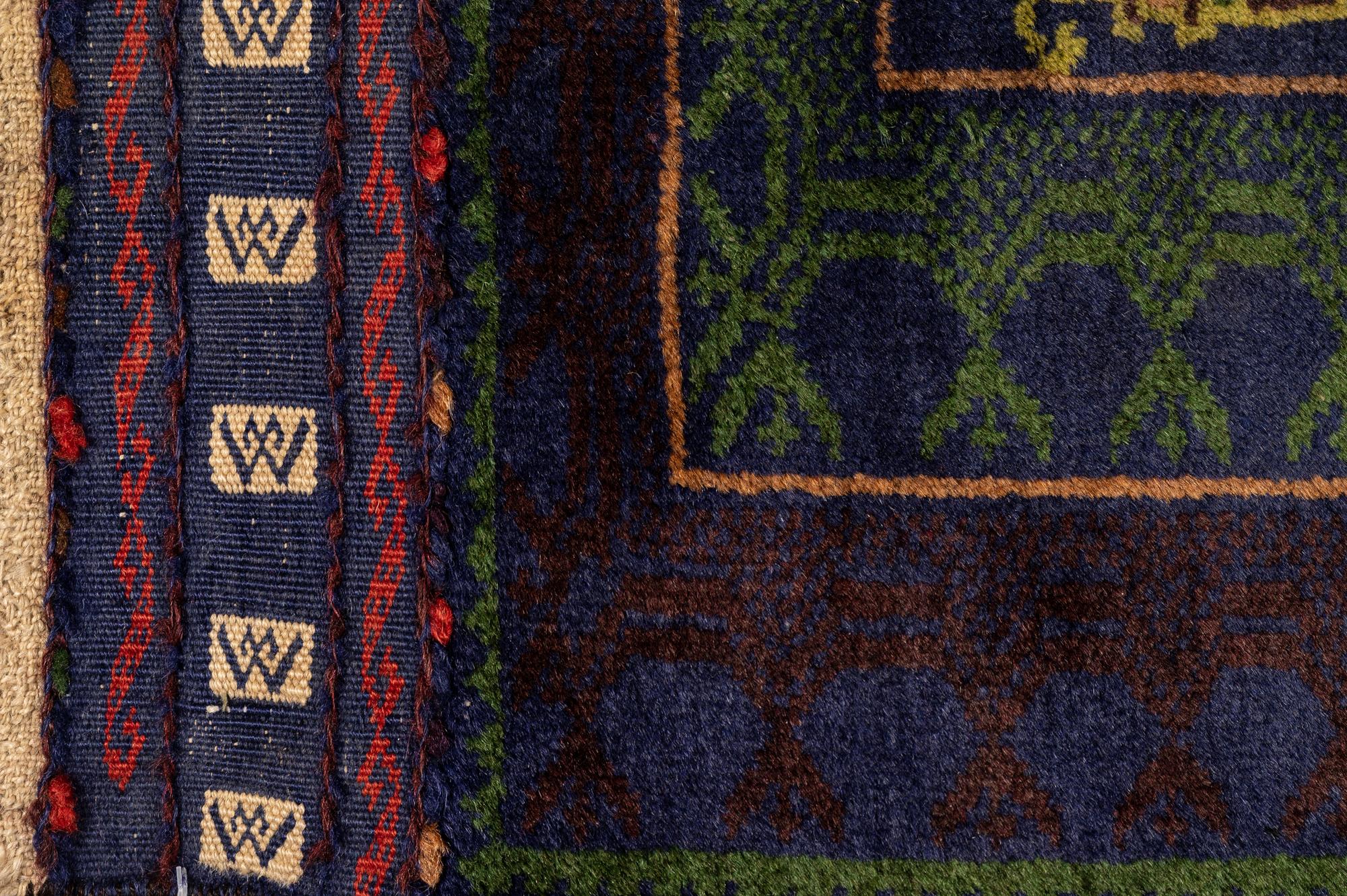 Four Turkish Wool Mats and a Baluch Design Wool Mat