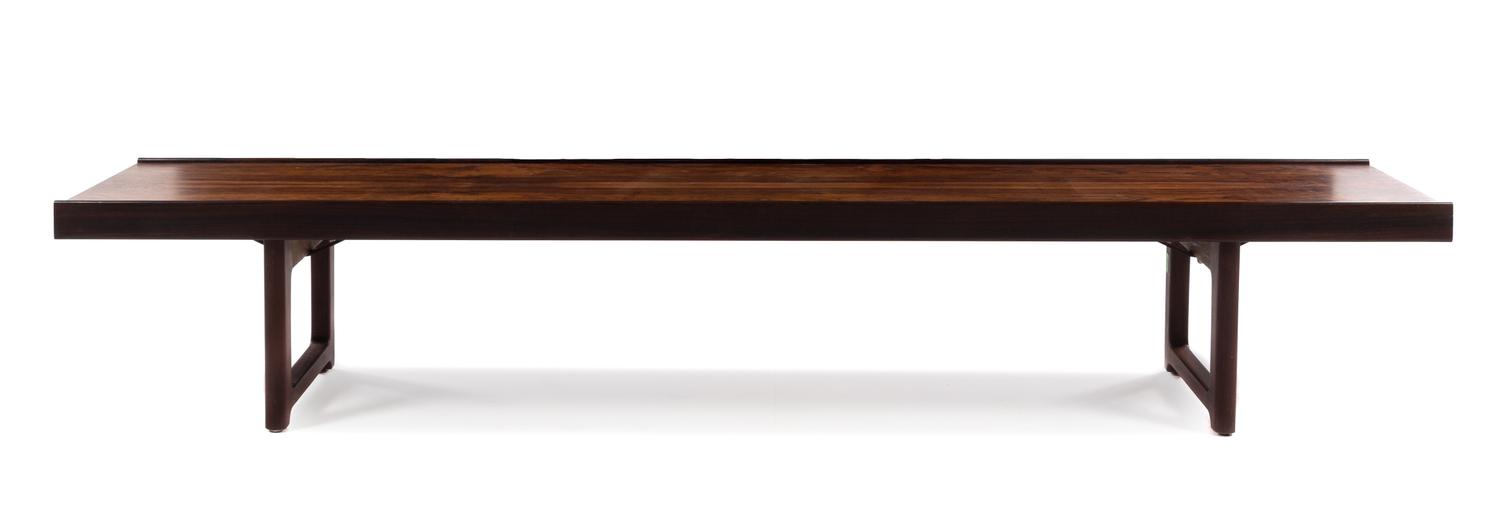 Torbjorn Afdal (Norwegian, 1917-1999), BRUKSBO, 1960s, Krobo bench, with tray