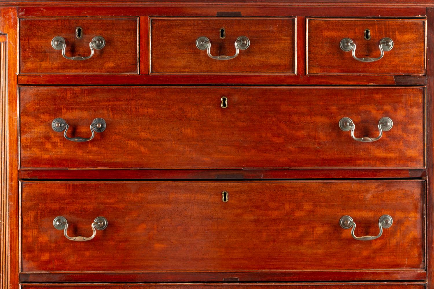 A George III Mahogany Chest on Chest