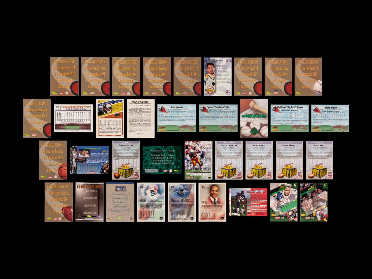 A Collection of Over 80 Assorted 1990s Signed Autograph Trading Cards
