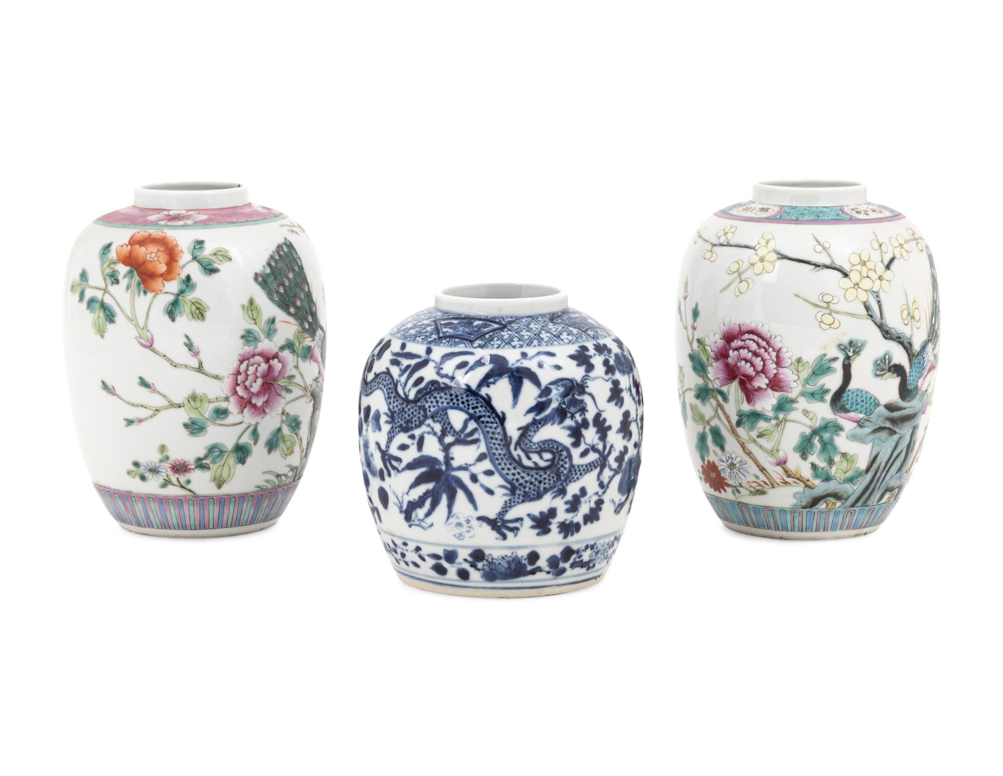 Three Chinese Porcelain Jars