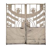 An Art Nouveau Wrought Iron Gate 93.5" W x 2" D x 98.5" H — Argentina, early 20th Century