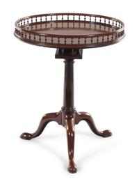 A George III Mahogany Birdcage Action Tilt-Top Tea Table