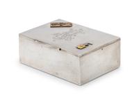A Russian Silver Table-Top Cigarette Box