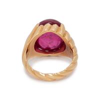 YELLOW GOLD AND RUBELLITE TOURMALINE RING