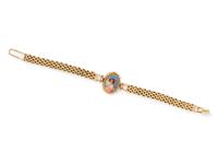 A 14 Karat Yellow Gold Portrait Bracelet,
